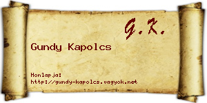 Gundy Kapolcs névjegykártya